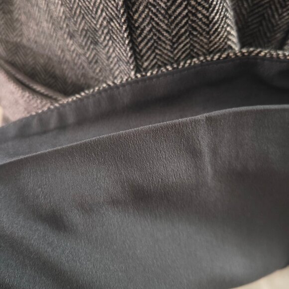 Self-Portrait Grey Herringbone Flared Mini Dress - Picture 11 of 13